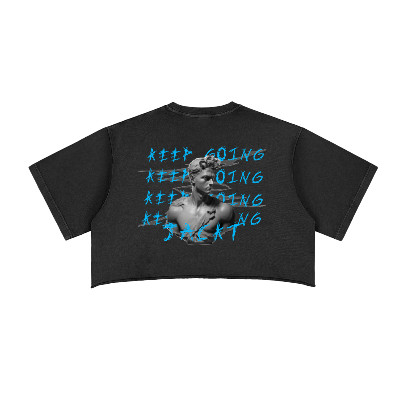 JACKT KEEP GOING Crop Top (BLUE)